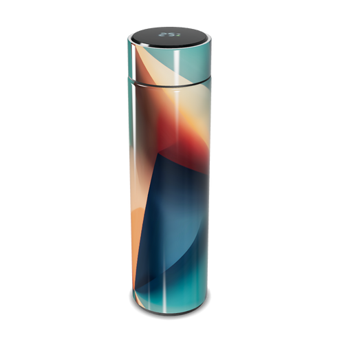 Garrafa Térmica Touch - Estampa Abstrata Colorida