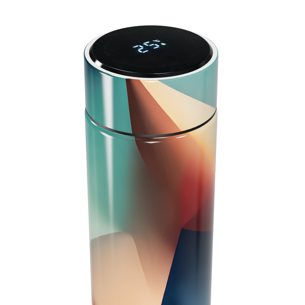 Garrafa Térmica Touch - Estampa Abstrata Colorida