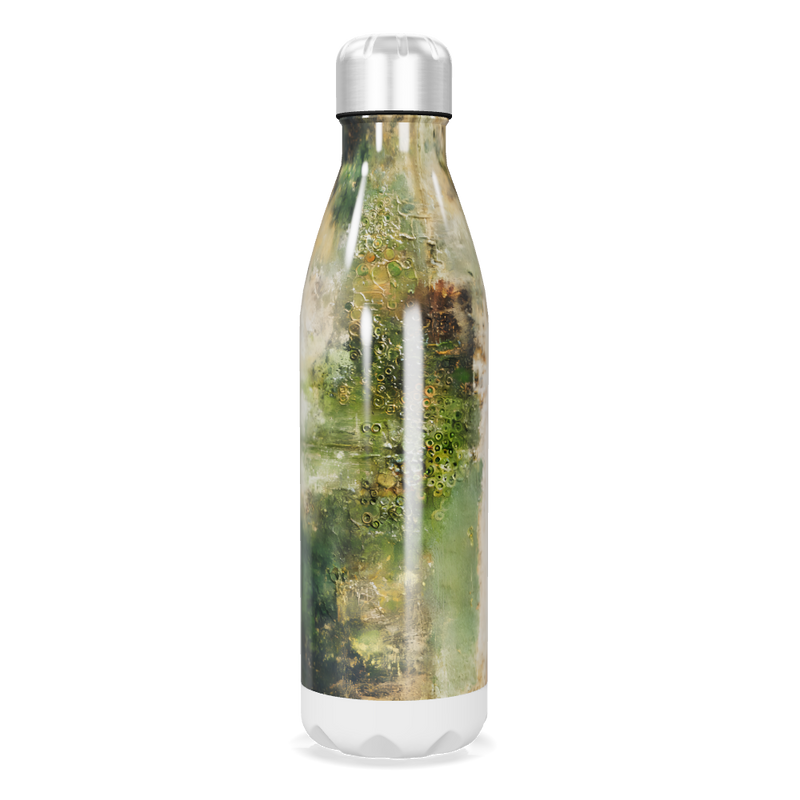 Garrafa Inox Estampa Verde Marmorizada