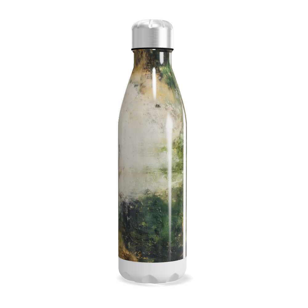 Garrafa Inox Estampa Verde Marmorizada