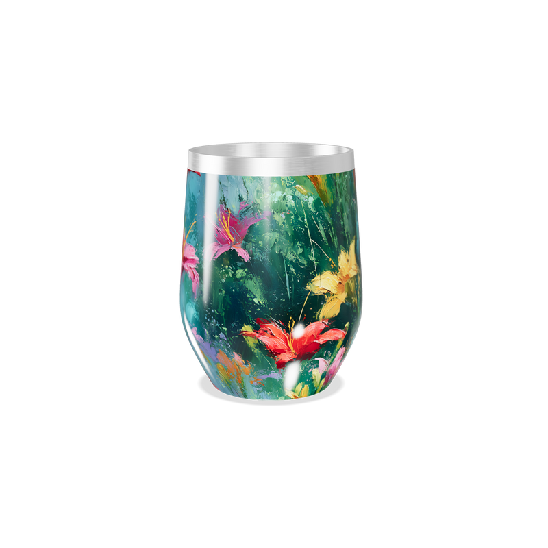 Copo Térmico Slim - Floral Colorido Inox