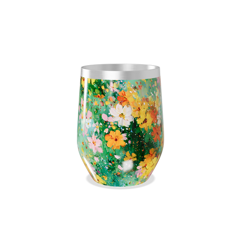 Copo Térmico Slim - Floral Colorido Inox