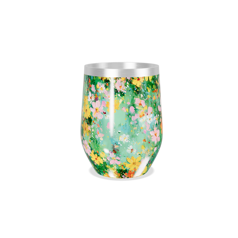 Copo Térmico Slim - Floral Colorido Inox