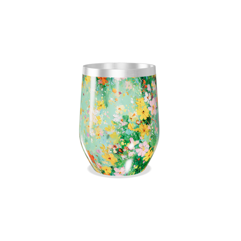 Copo Térmico Slim - Floral Colorido Inox