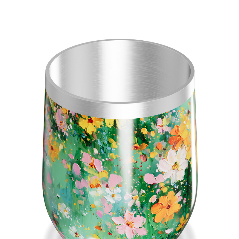 Copo Térmico Slim - Floral Colorido Inox