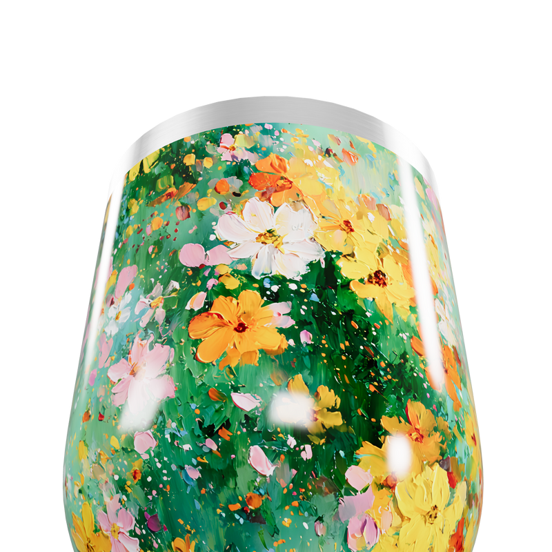 Copo Térmico Slim - Floral Colorido Inox