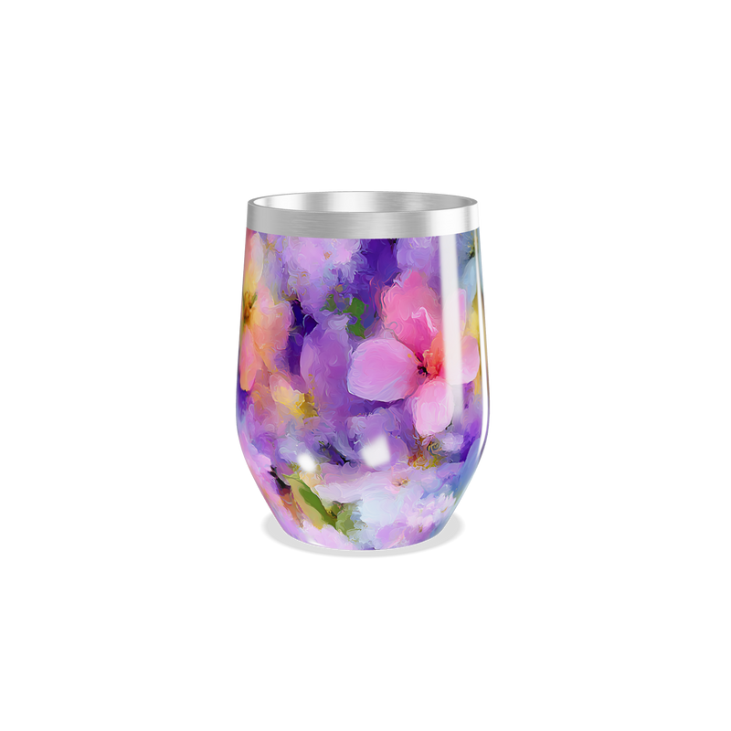 Copo Térmico Slim - Floral Colorido Inox