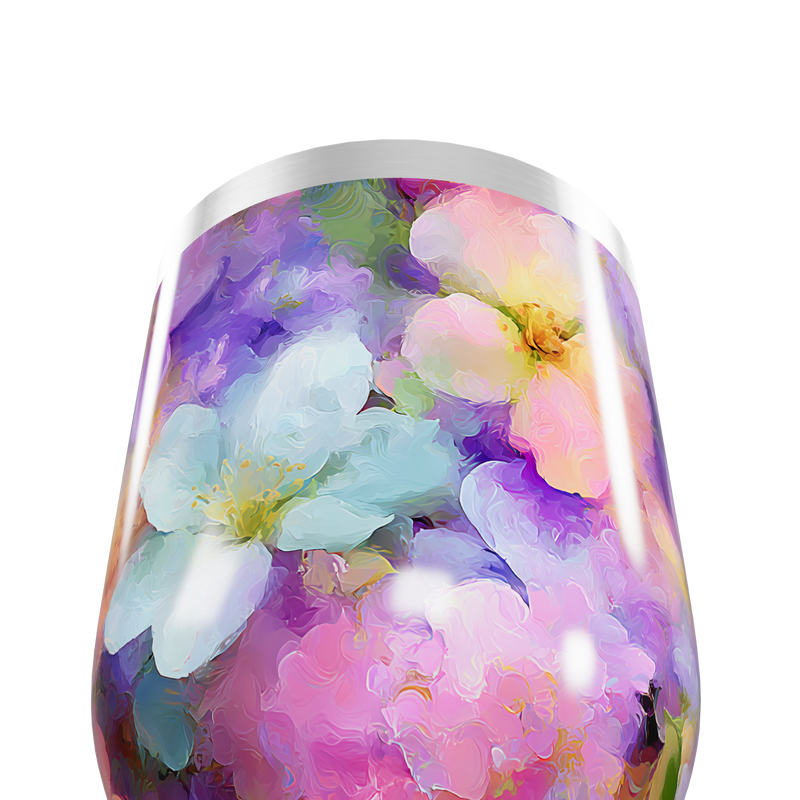 Copo Térmico Slim - Floral Colorido Inox