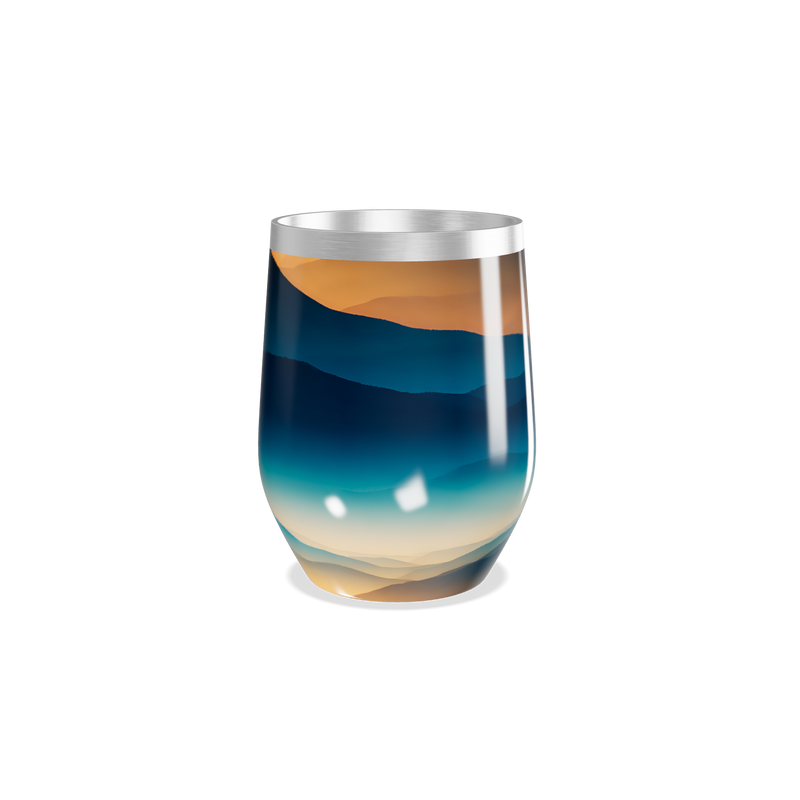 Copo Térmico Slim - Degradê Azul Inox