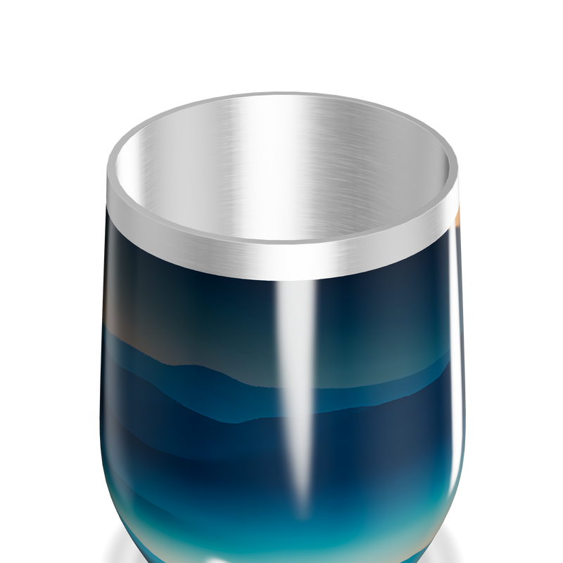 Copo Térmico Slim - Degradê Azul Inox