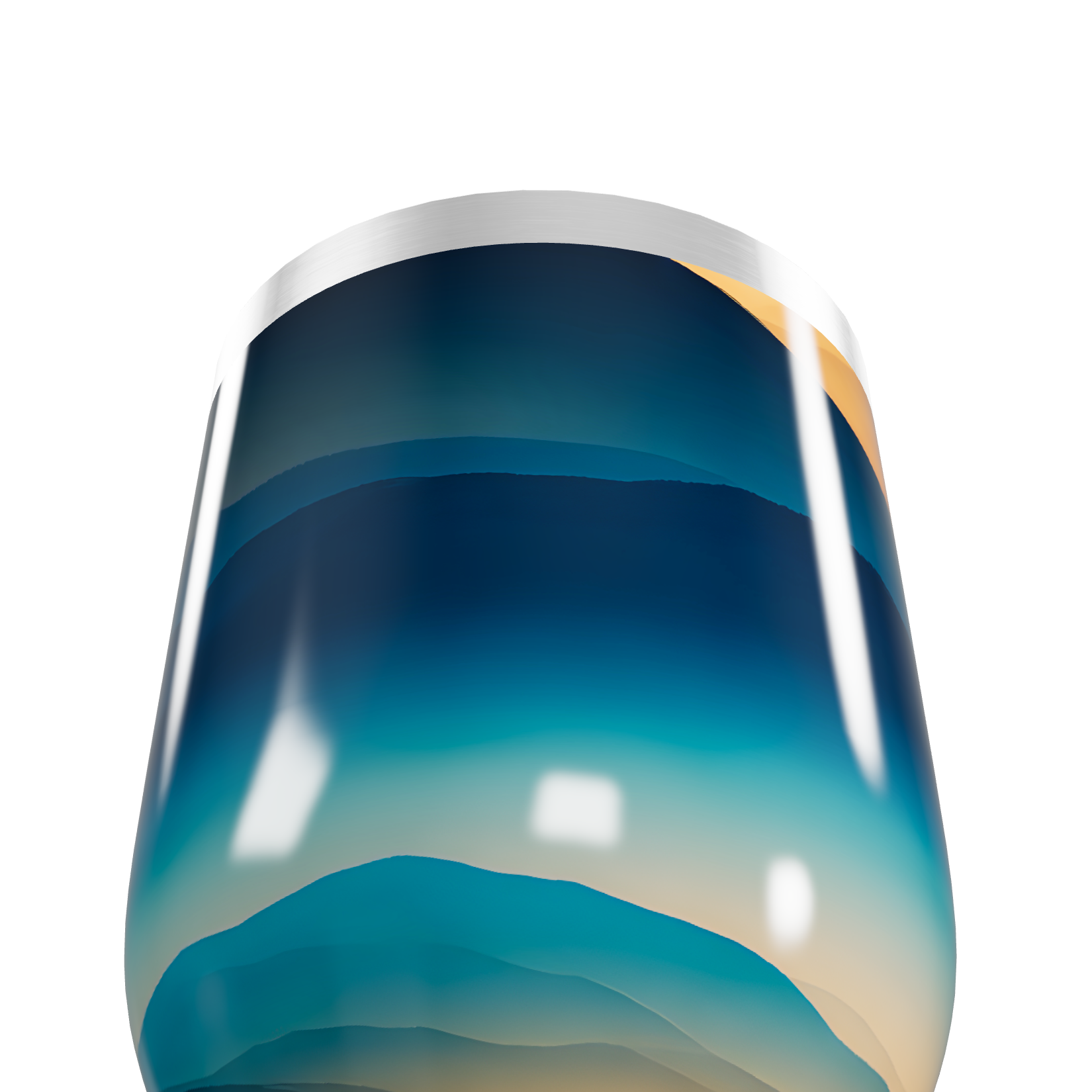 Copo Térmico Slim - Degradê Azul Inox