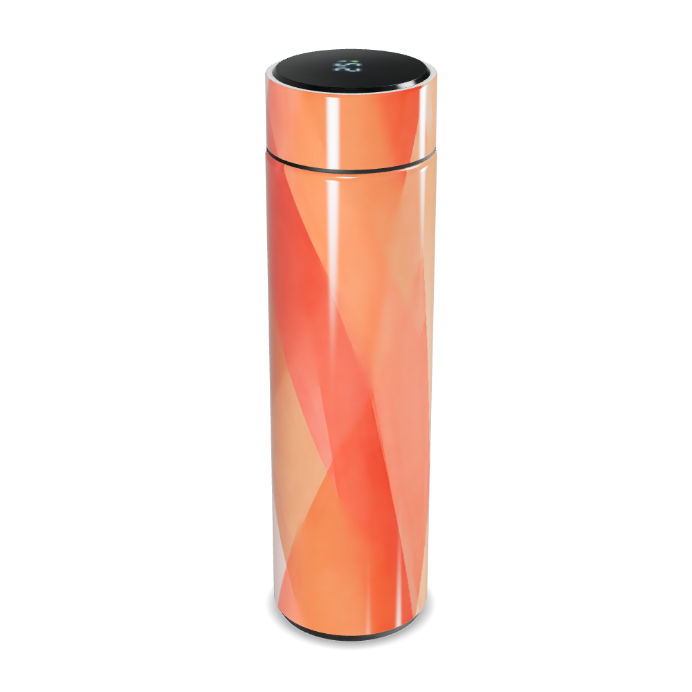 Garrafa Térmica Touch - Estampa Geométrica Laranja
