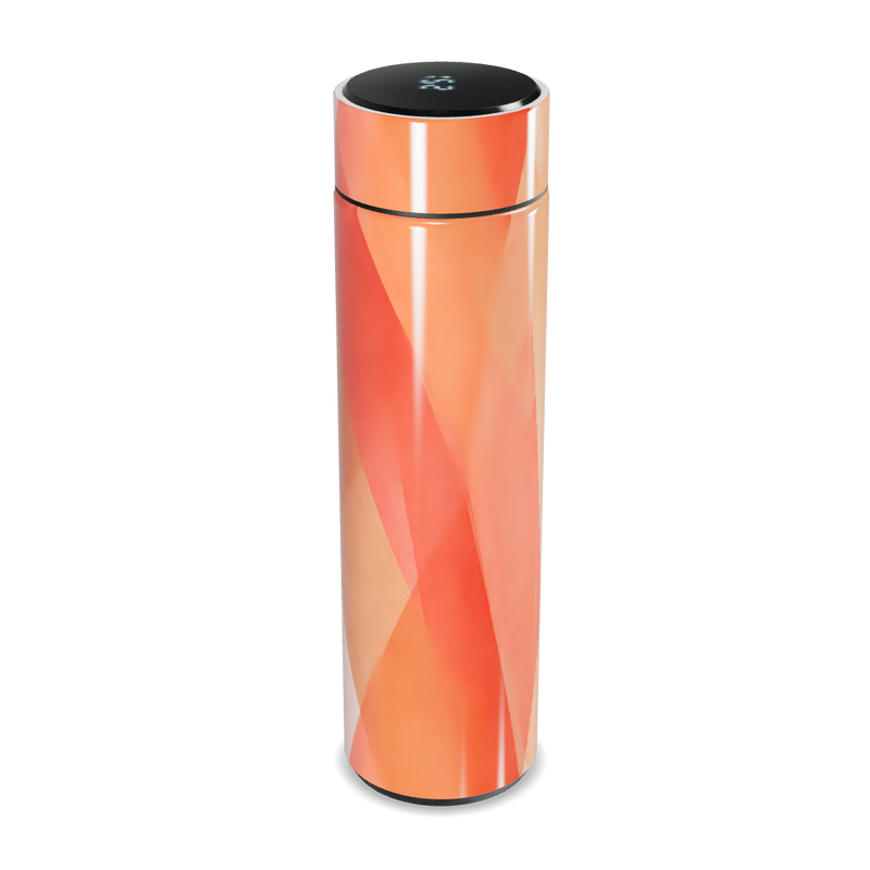 Garrafa Térmica Touch - Estampa Geométrica Laranja