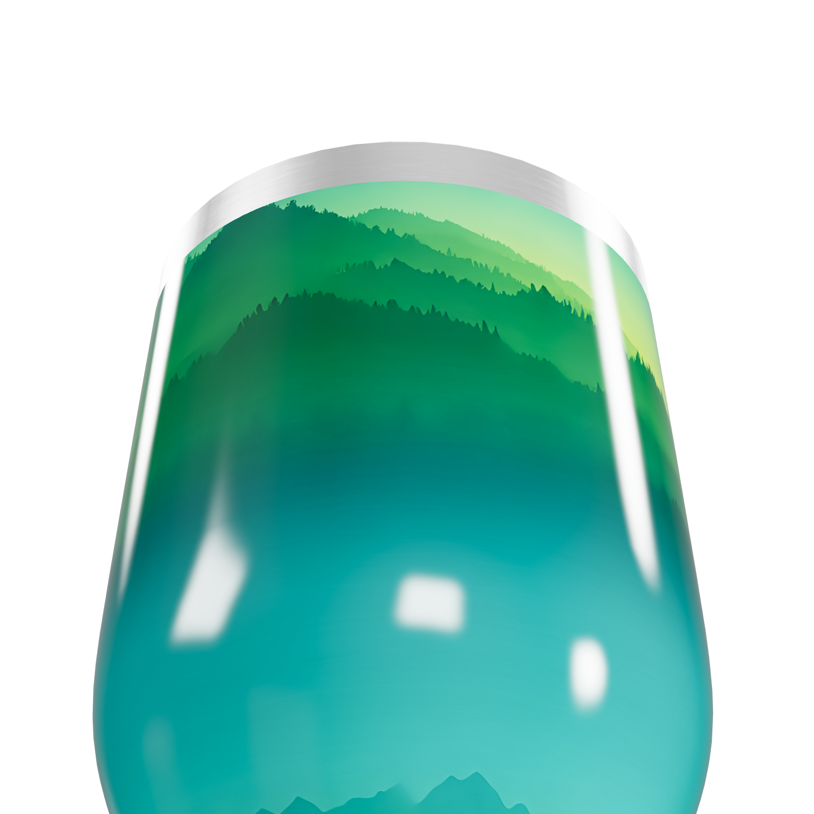 Copo Térmico Slim - Verde Degradê Inox