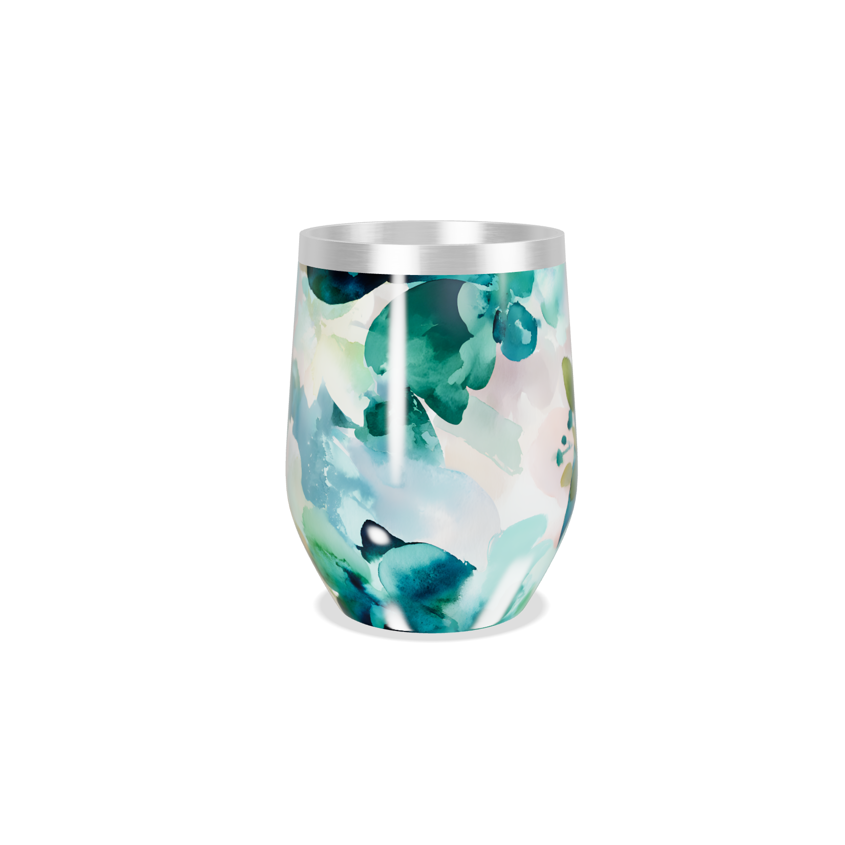 Copo Térmico Slim - Floral Aquarela Inox