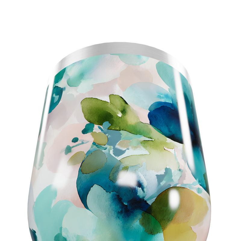 Copo Térmico Slim - Floral Aquarela Inox