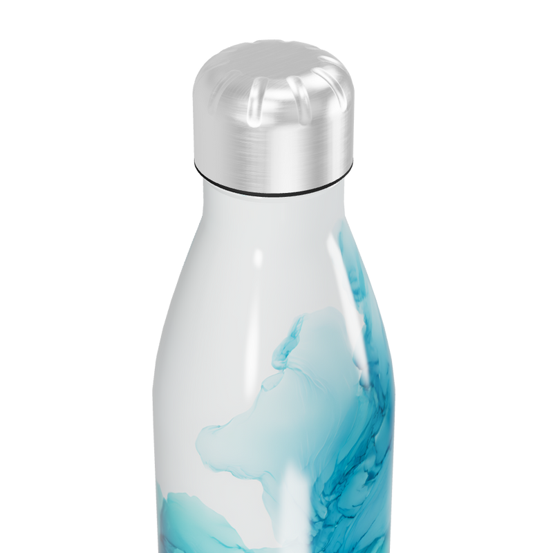 Garrafa Inox - Estampa Azul Abstrata