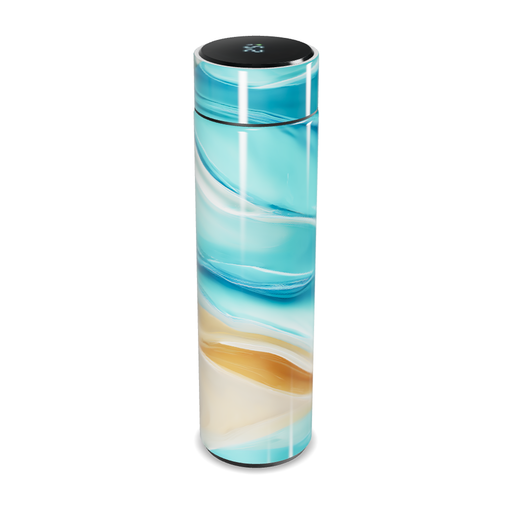 Garrafa Térmica Touch Azul Marmorizada