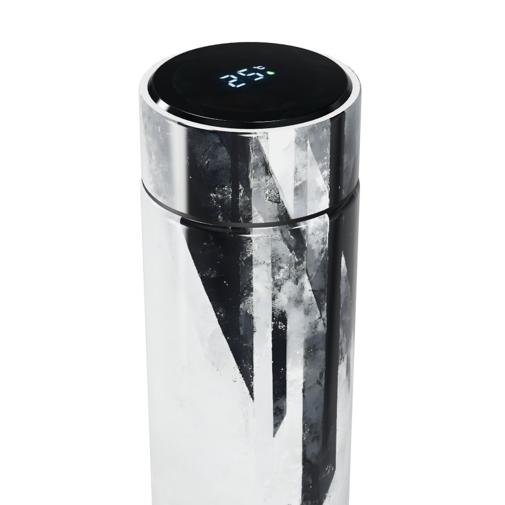 Garrafa Térmica Touch - Preto e Branco Geométrico