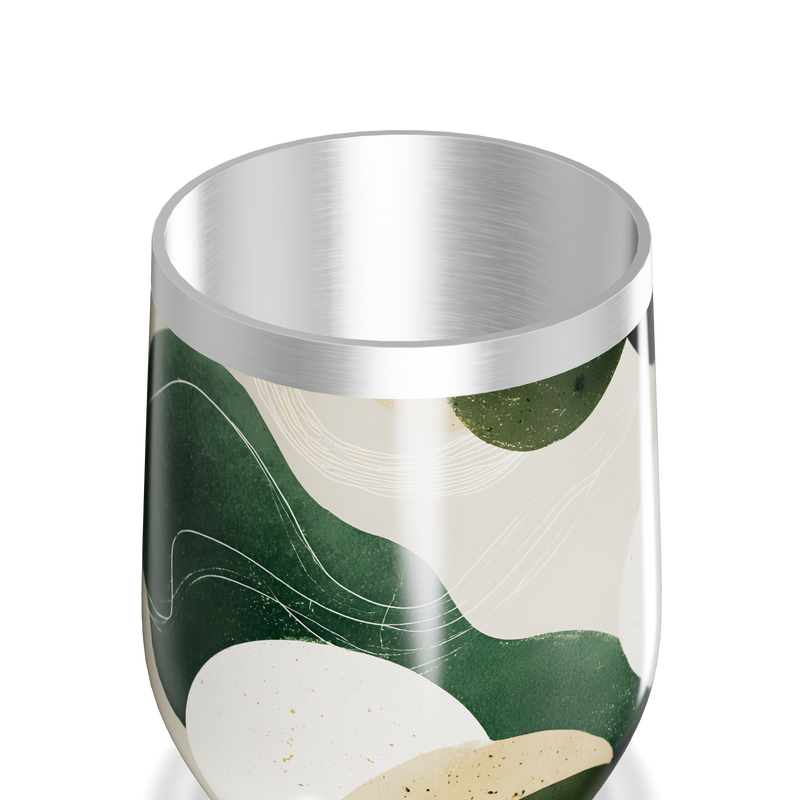 Copo Térmico Slim - Estampa Abstrata Verde