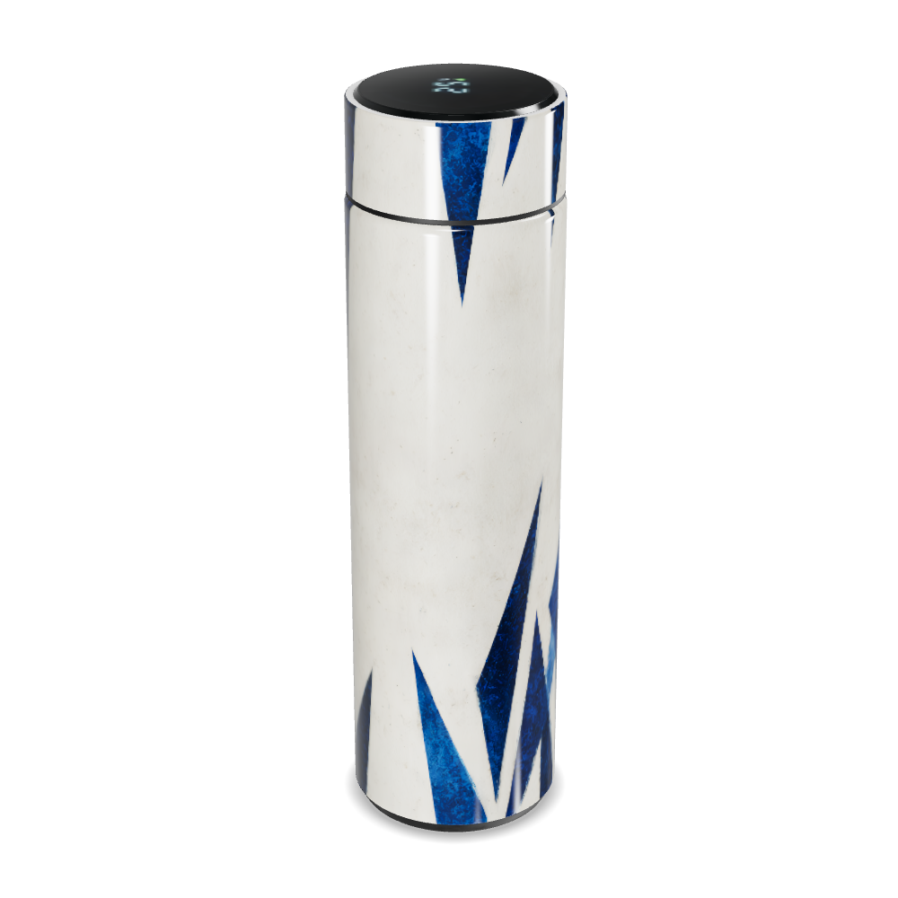 Garrafa Térmica Touch - Azul Branco Padrão Geométrico