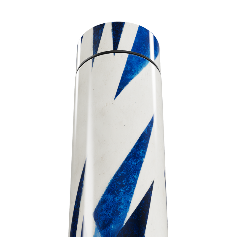 Garrafa Térmica Touch - Azul Branco Padrão Geométrico