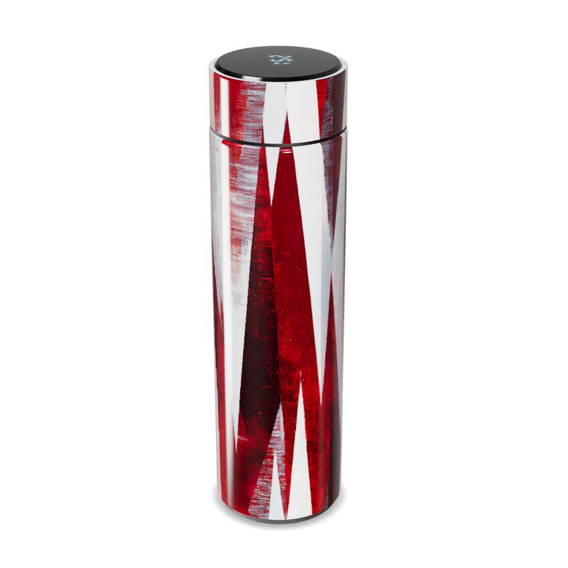 Garrafa Térmica Touch - Vermelha com Estampa Geométrica