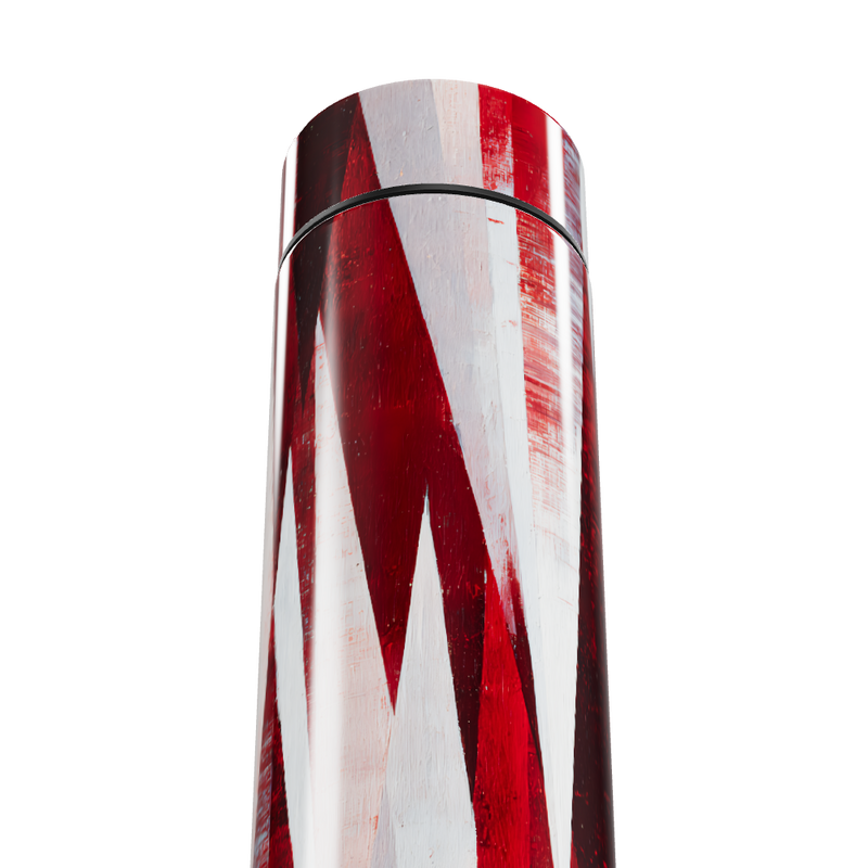 Garrafa Térmica Touch - Vermelha com Estampa Geométrica