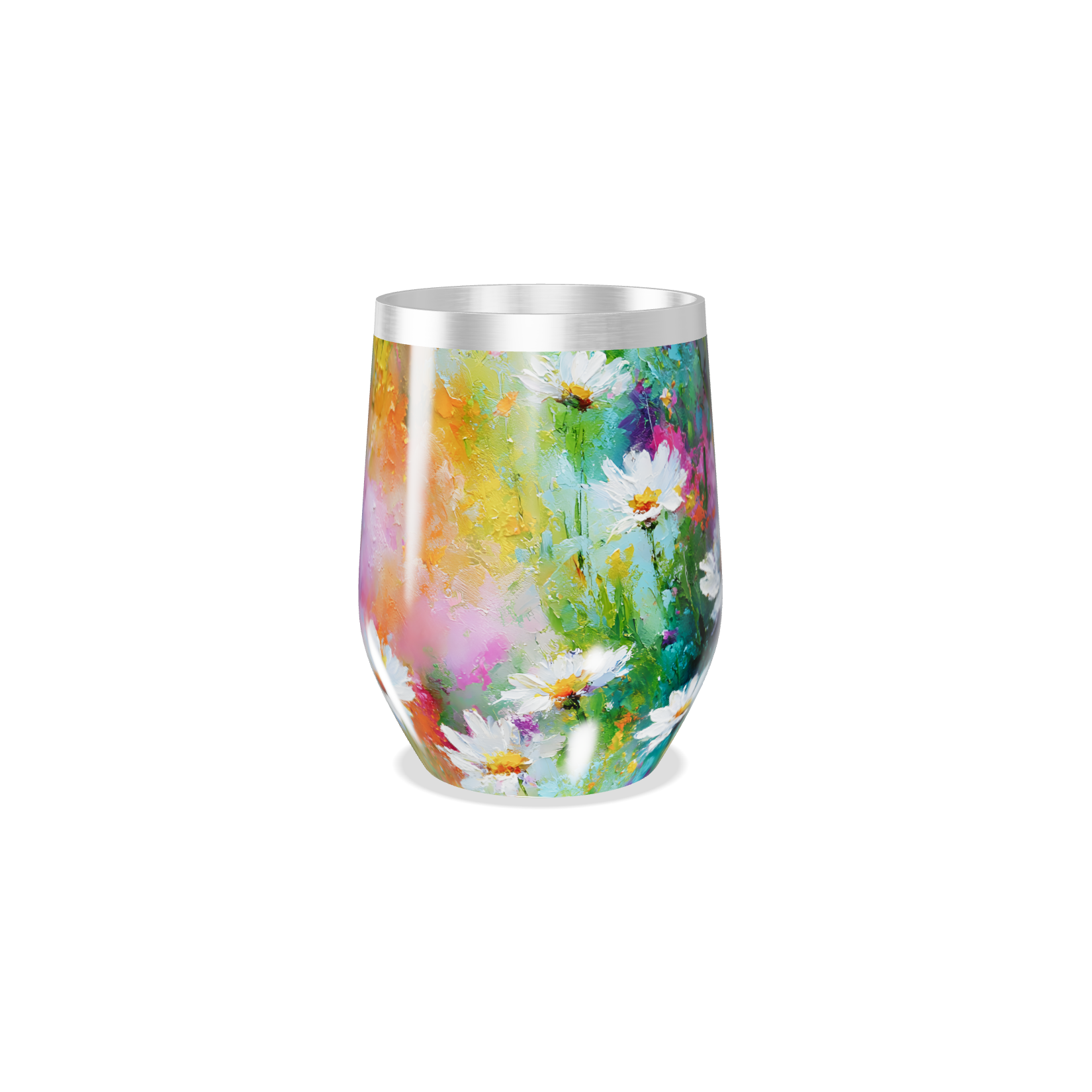 Copo Térmico Slim - Floral em Aço Inox