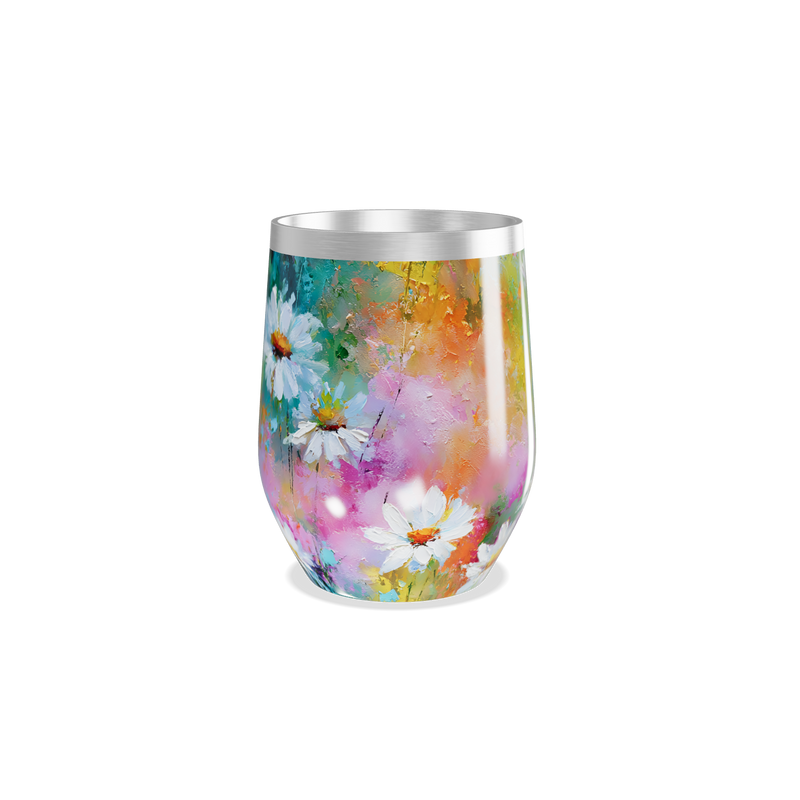 Copo Térmico Slim - Floral em Aço Inox