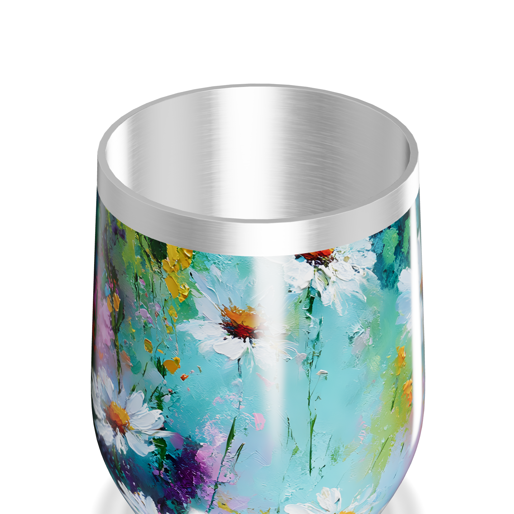 Copo Térmico Slim - Floral em Aço Inox