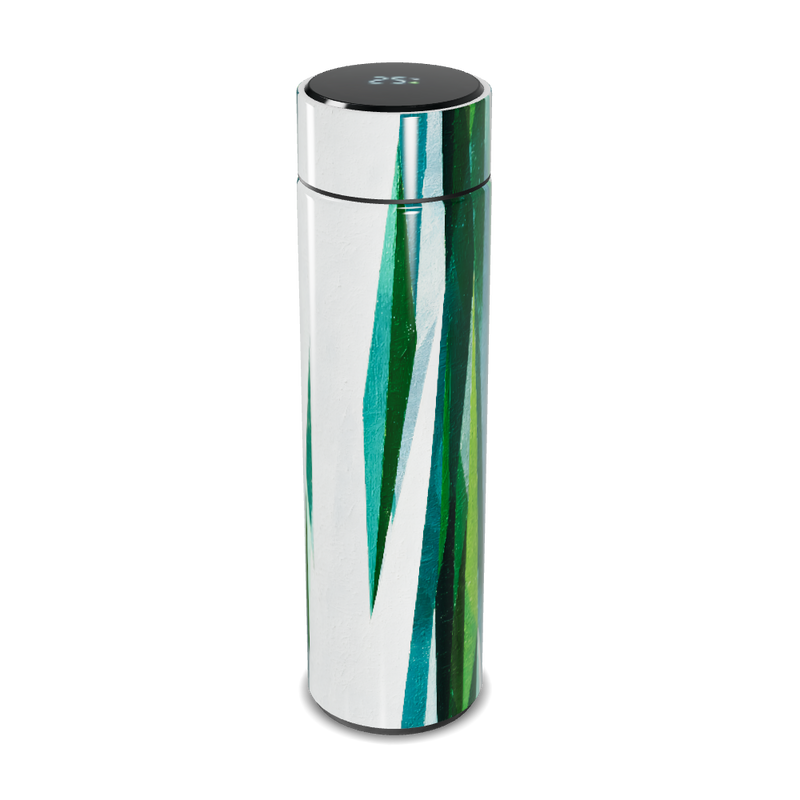 Garrafa Térmica Touch - Verde com Listras