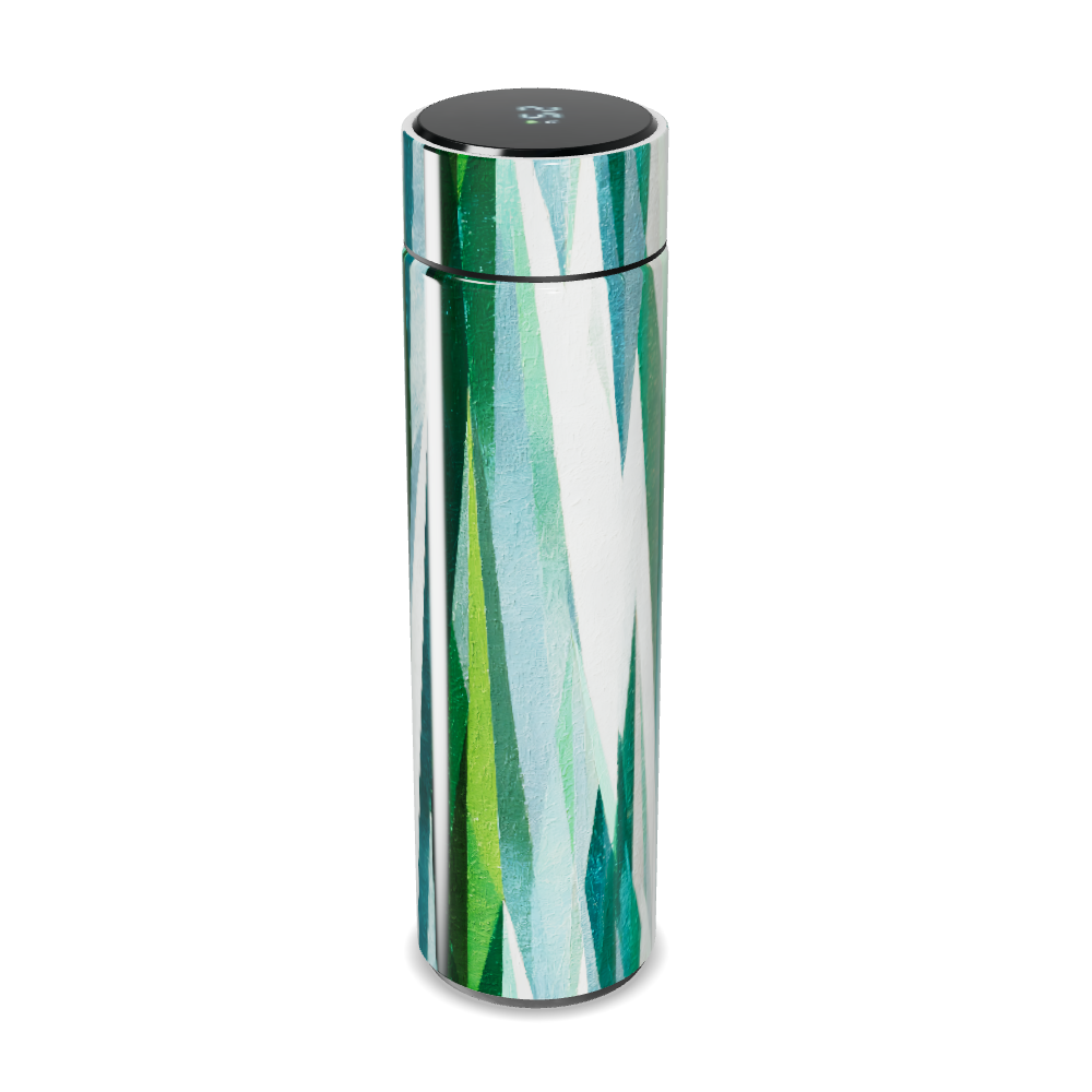 Garrafa Térmica Touch - Verde com Listras