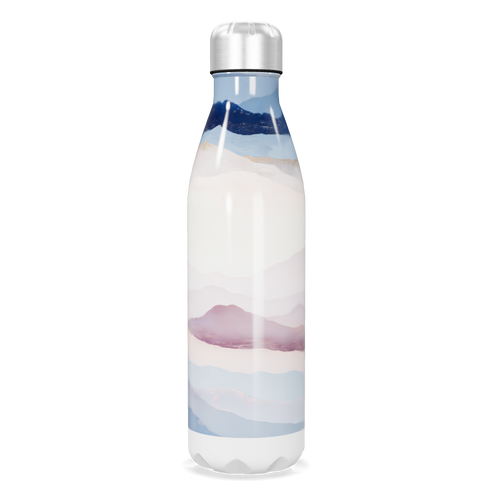 Garrafa Inox - Estampa Ondas Azul