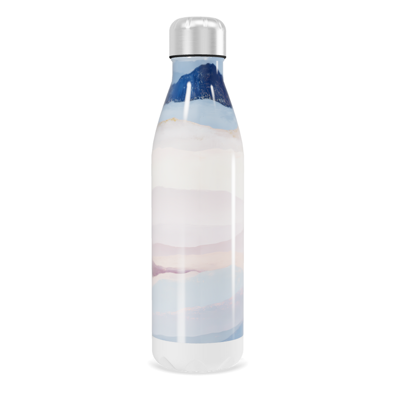 Garrafa Inox - Estampa Ondas Azul
