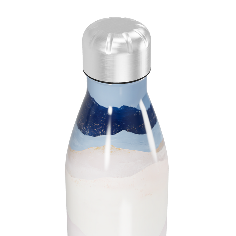 Garrafa Inox - Estampa Ondas Azul