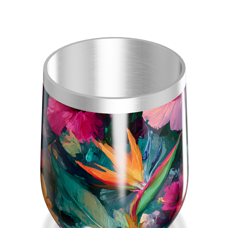 Copo Térmico Slim - Floral Colorido Aço Inox
