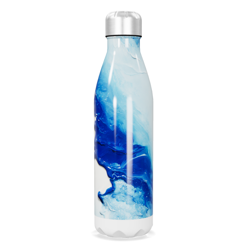 Garrafa Inox Estampa Azul Oceanica