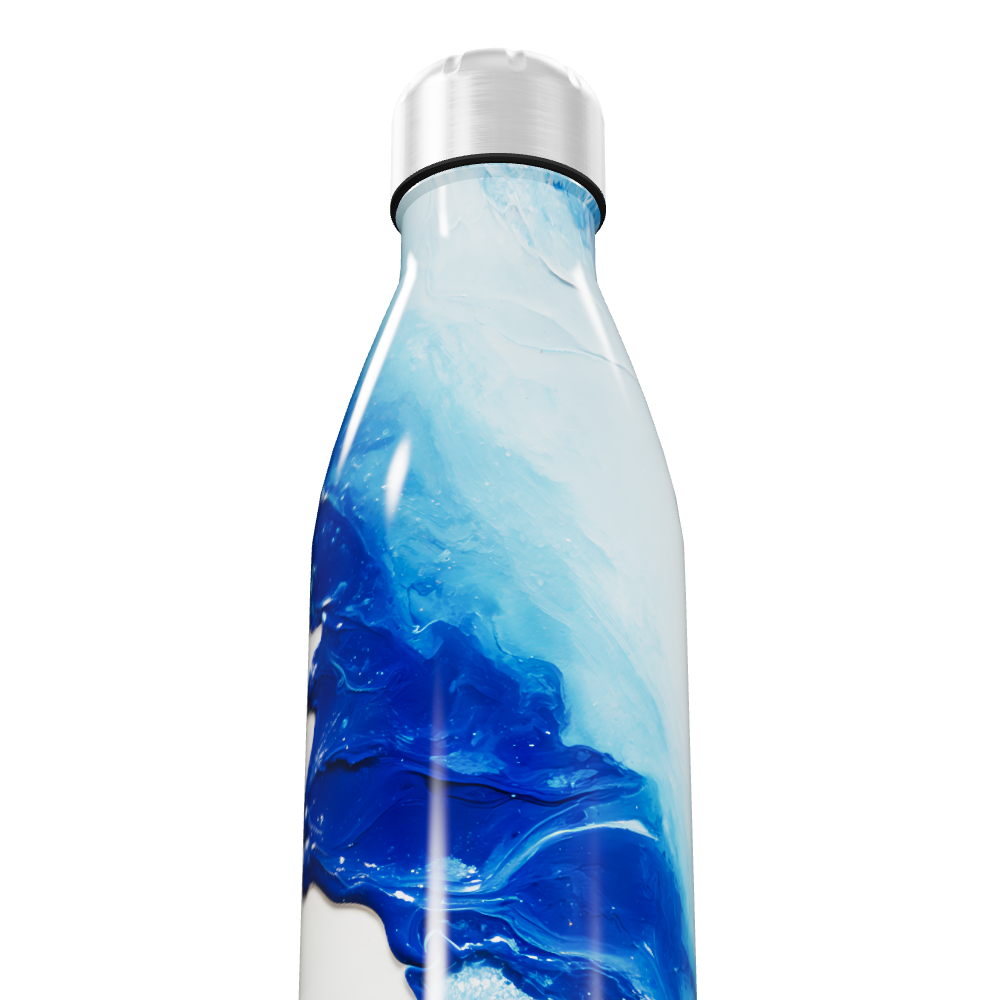 Garrafa Inox Estampa Azul Oceanica