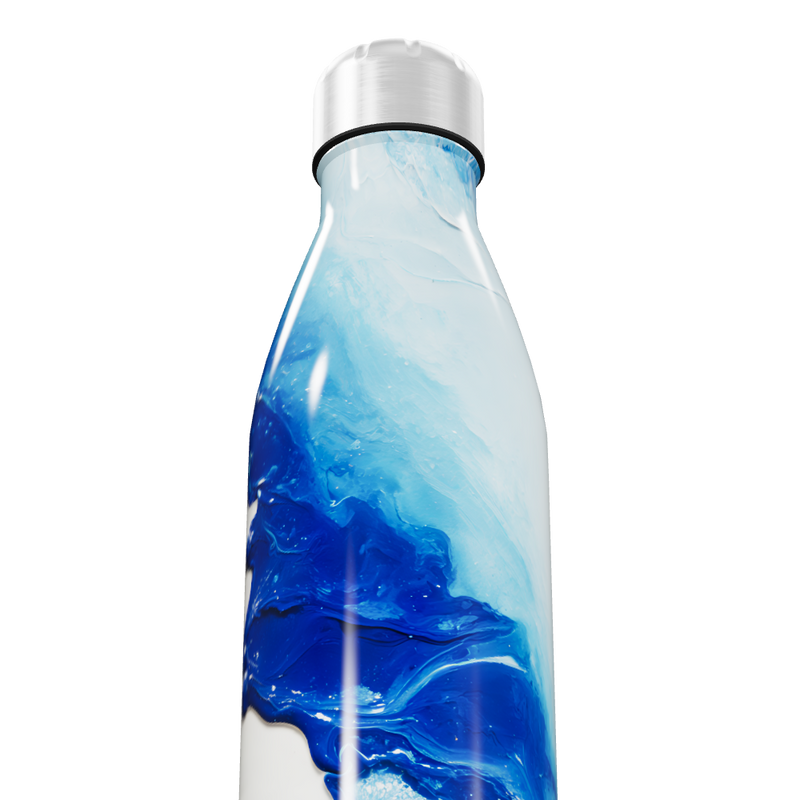 Garrafa Inox Estampa Azul Oceanica
