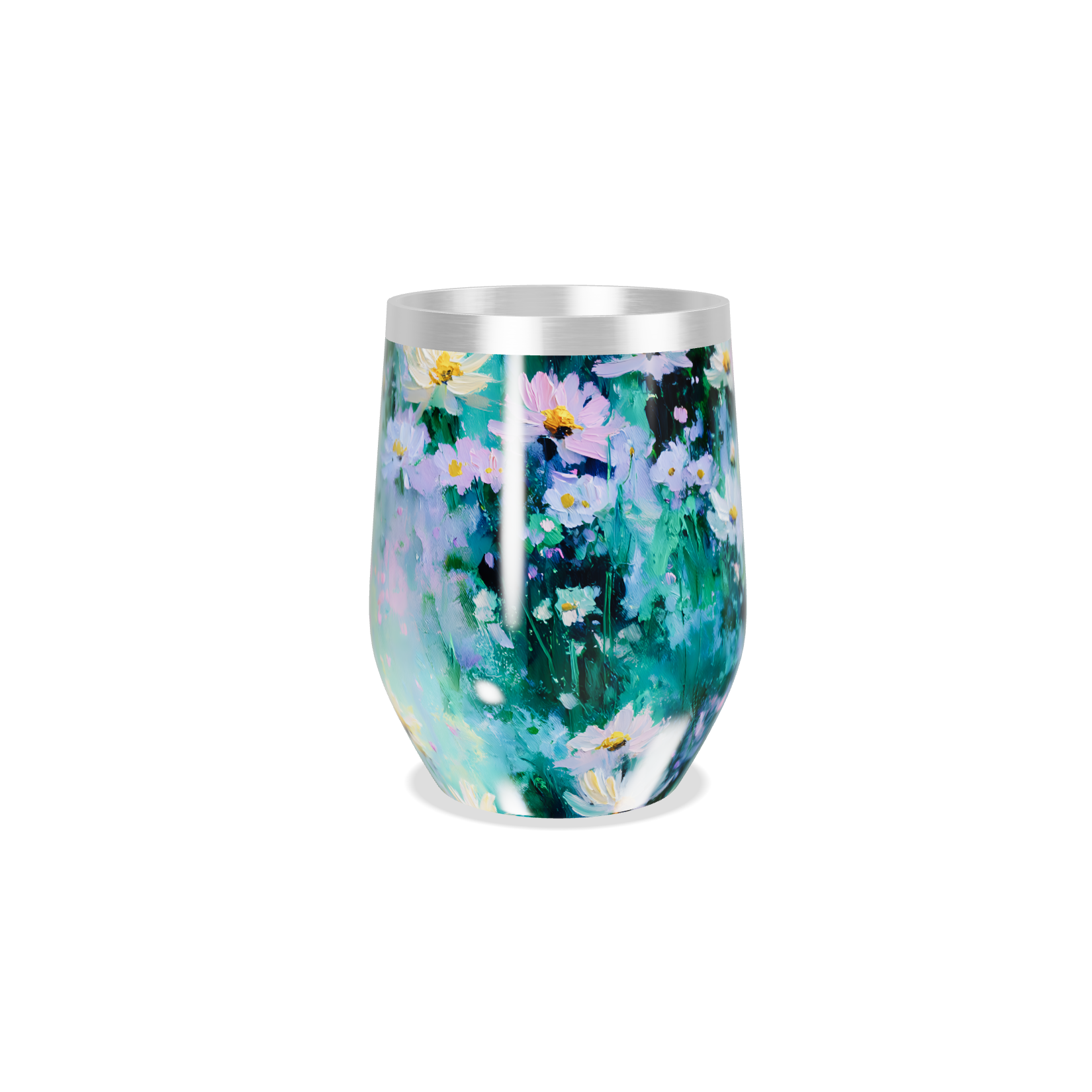 Copo Térmico Slim - Floral Aquarela