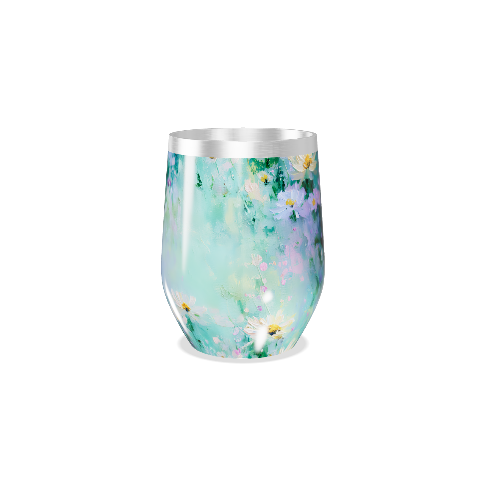 Copo Térmico Slim - Floral Aquarela