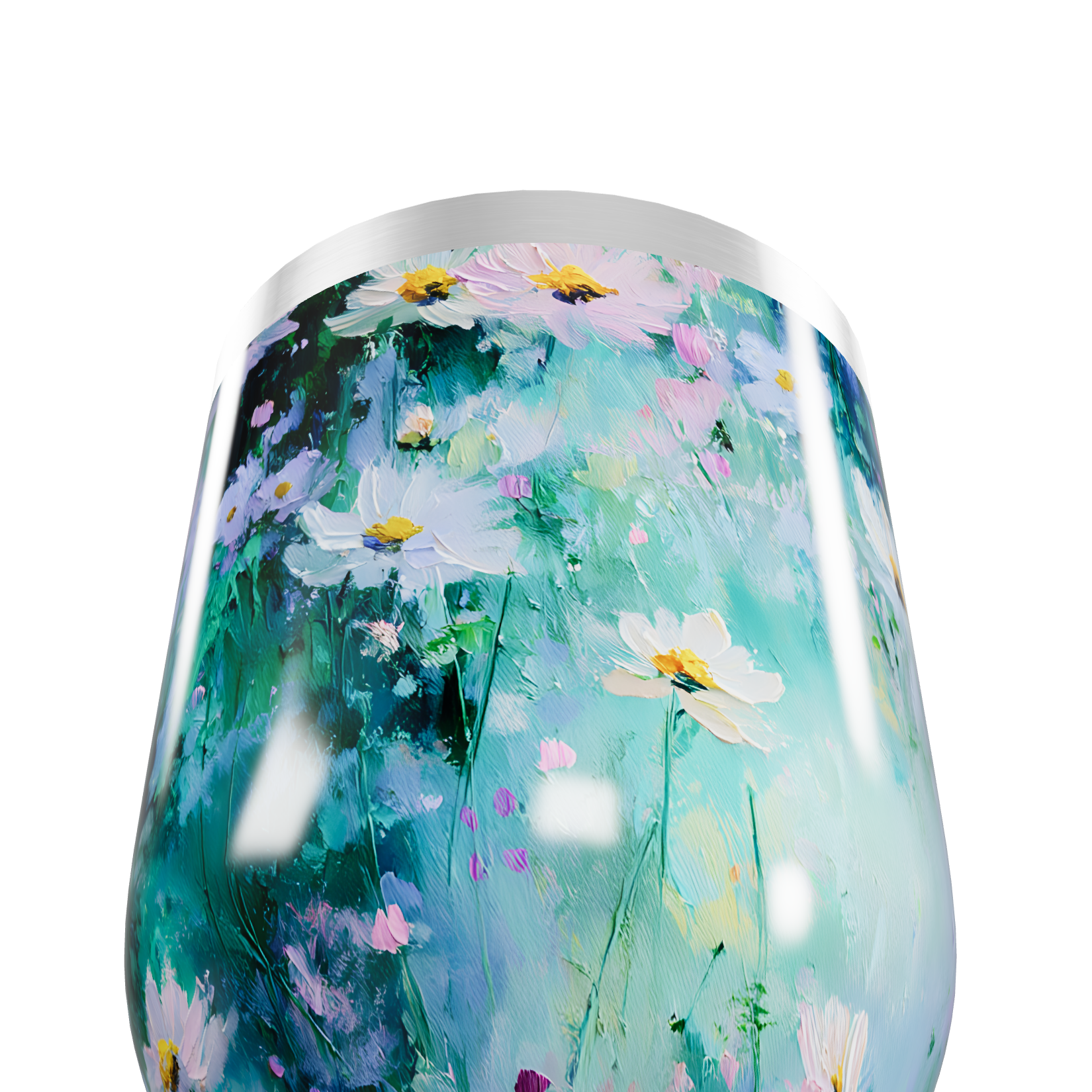 Copo Térmico Slim - Floral Aquarela