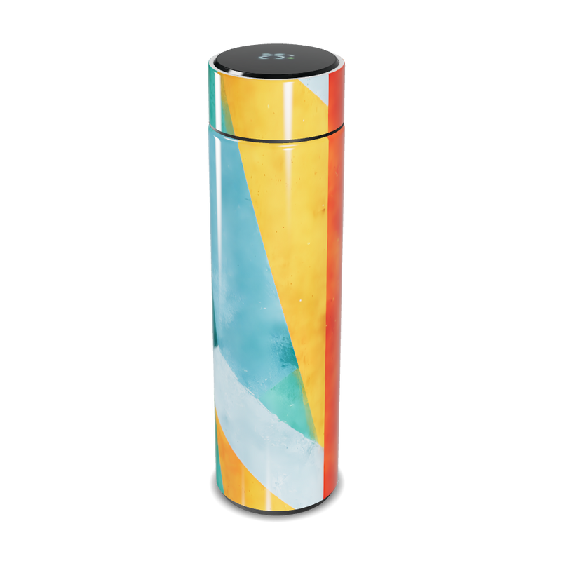 Garrafa Térmica Touch - Colorida com Estampa Geométrica