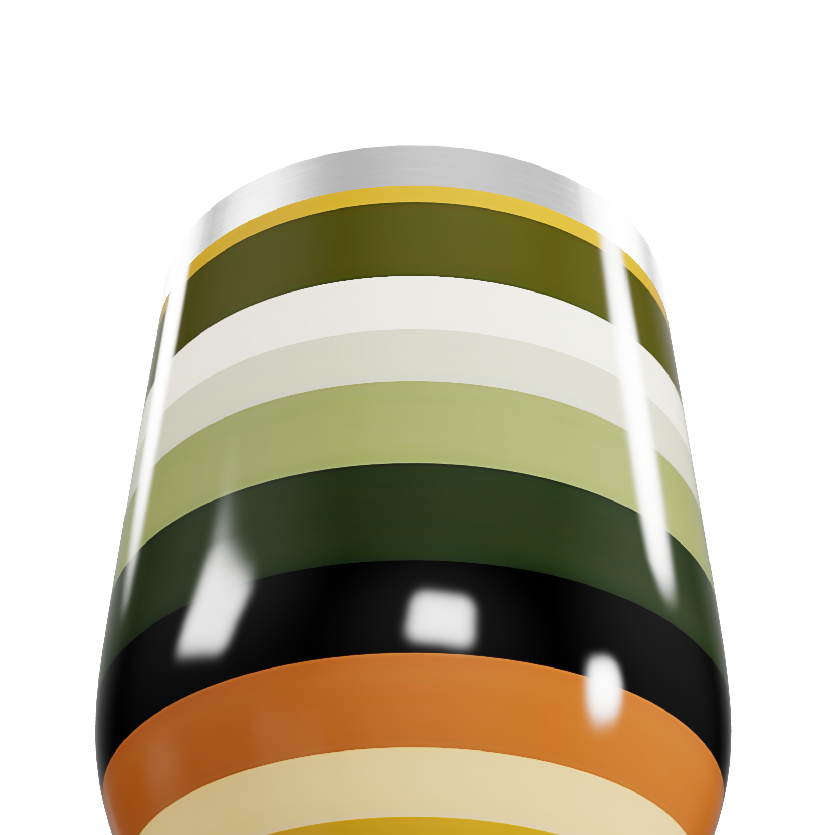 Copo Térmico Slim - Listras Coloridas Inox