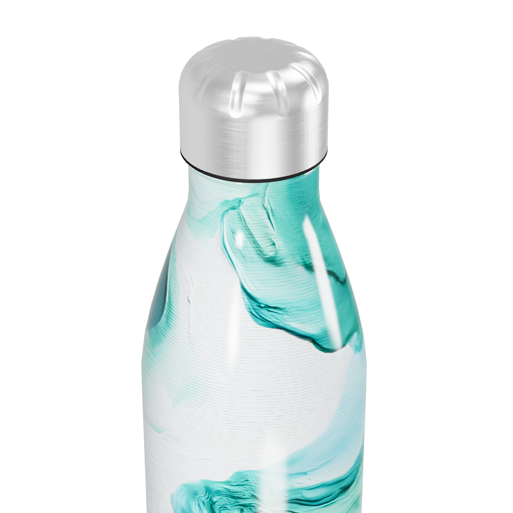 Garrafa Inox Verde Marmorizada