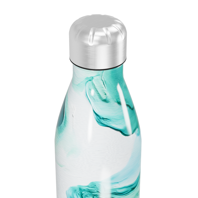 Garrafa Inox Verde Marmorizada