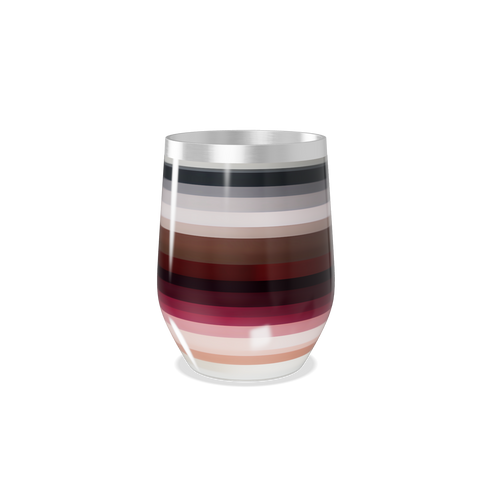 Copo Térmico Slim - Listrado Colorido Aço