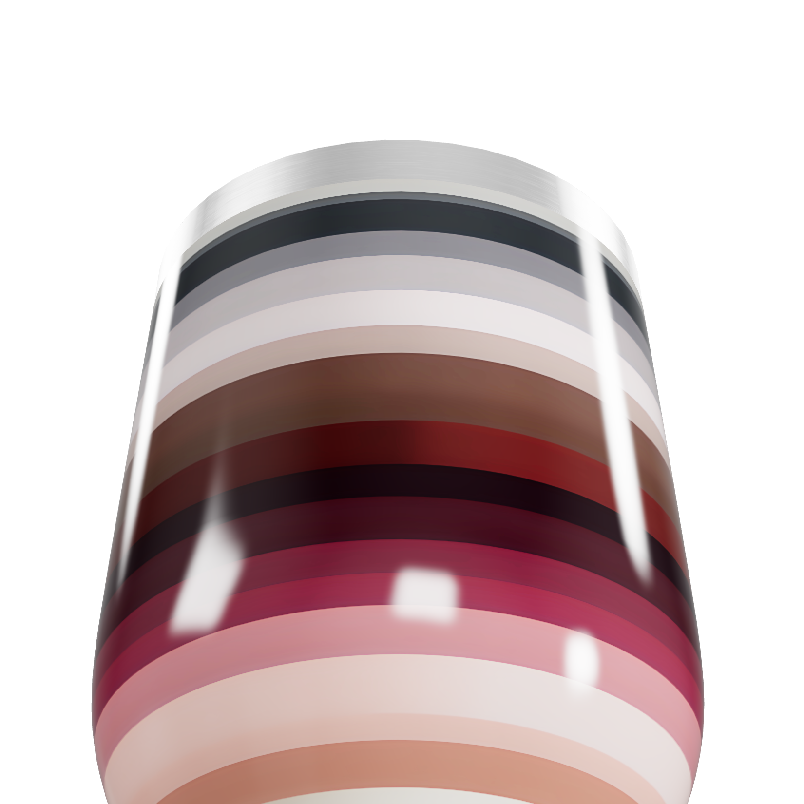 Copo Térmico Slim - Listrado Colorido Aço