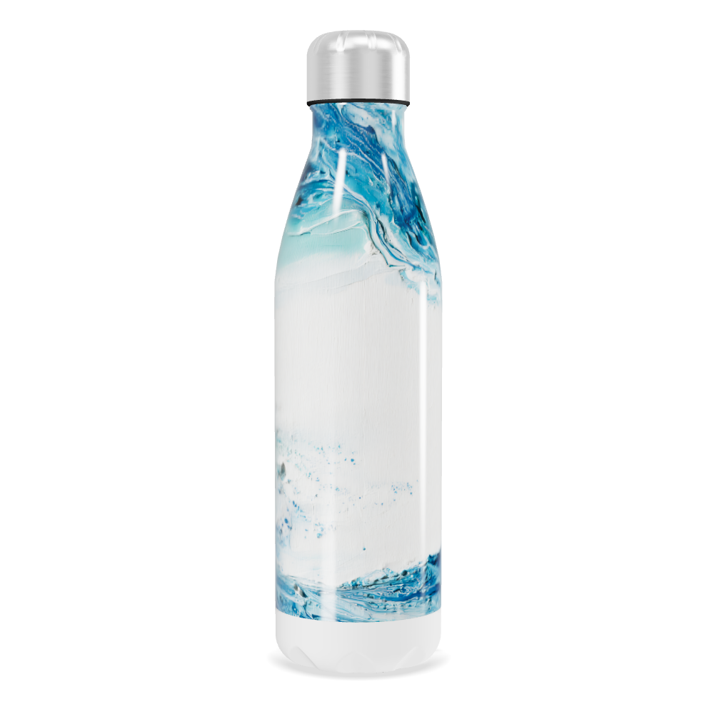 Garrafa Inox - Estampa Azul e Branca